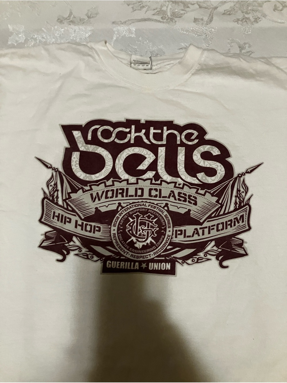 Rock The Bells White Graphic T-Shirt -